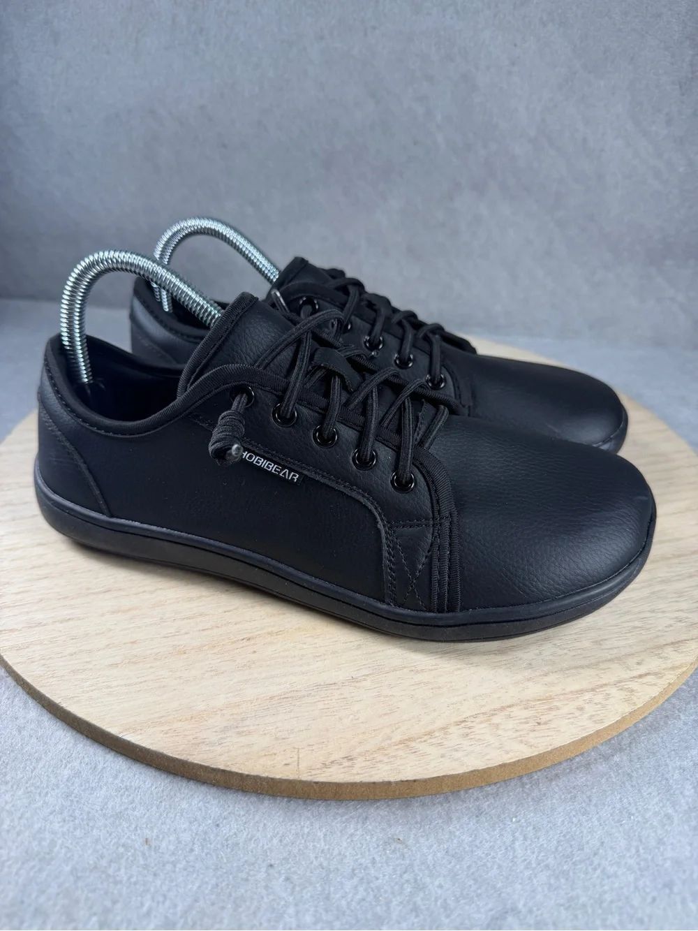Hobibear Men Barefoot Shoes Black Minimalist Wide Toe Box Zero Drop Gym Sneaker